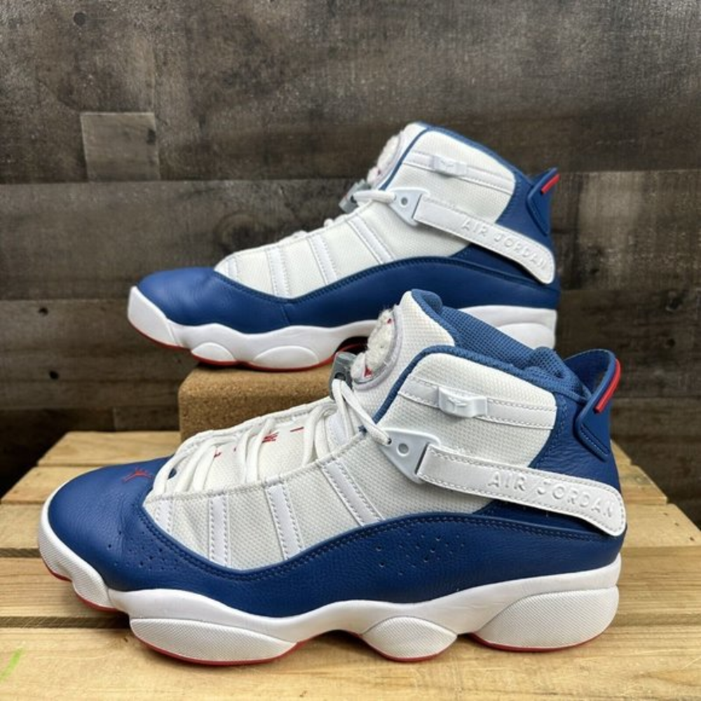 Nike Air Jordan 6 Rings True‎ Blue Red White 322992-140 Size 10